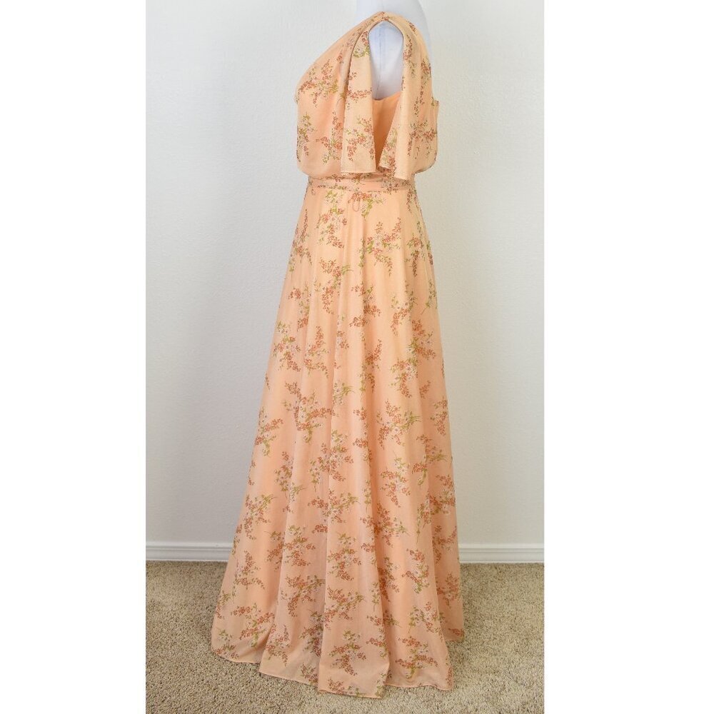 Vintage 1970s Floral Boho Maxi Dress - 4 - Picture 9 of 10